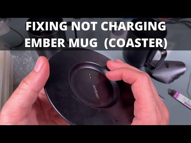 Ember Mug -  not charging -  fixing coaster by replacing pogo pin that don't spring back