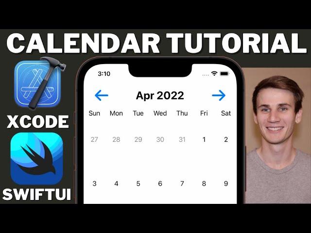 Monthly Calendar View App SwiftUI Xcode Tutorial