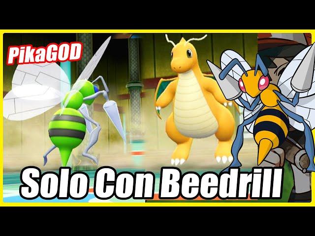 Derroté Pokémon Let's Go Pikachu  USANDO SOLO BEEDRILLS