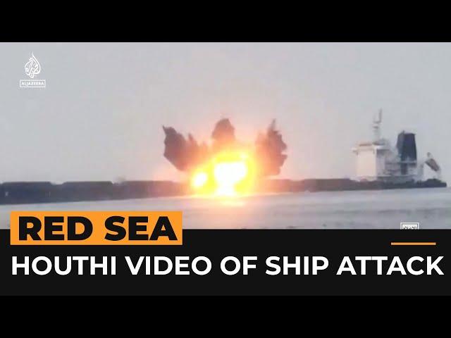 Yemen’s Houthis release video of attack on ship in Red Sea | AJ #shorts