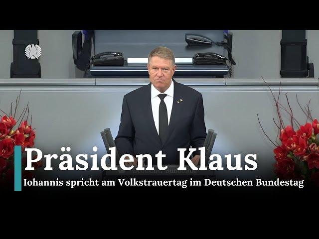 Präsident Klaus Iohannis spricht am Volkstrauertag | Nachrichten Heute | Republic News Deutsch |AC14