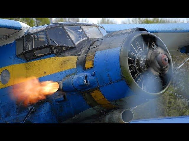 Crazy Cold Start BIG old AIRPLANE ENGINES l ANTONOV AN-2 2