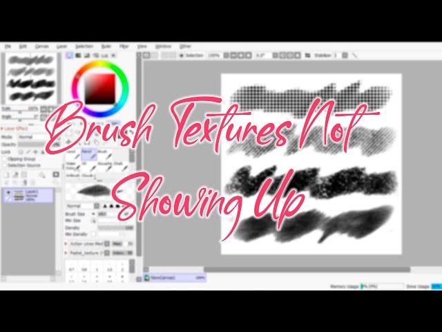 How to fix brush textures in Paint Tool Sai 2 | Moni Legendary