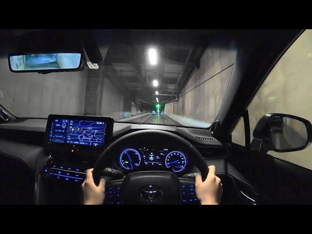 【Test Drive】2020(2021) New Toyota HARRIER(VENZA) HYBRID 2.5L E-Four - POV Night Drive