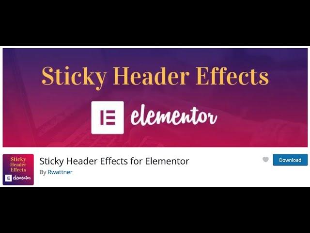 Sticky Header Effects for Elementor ️ CABECERAS FIJAS