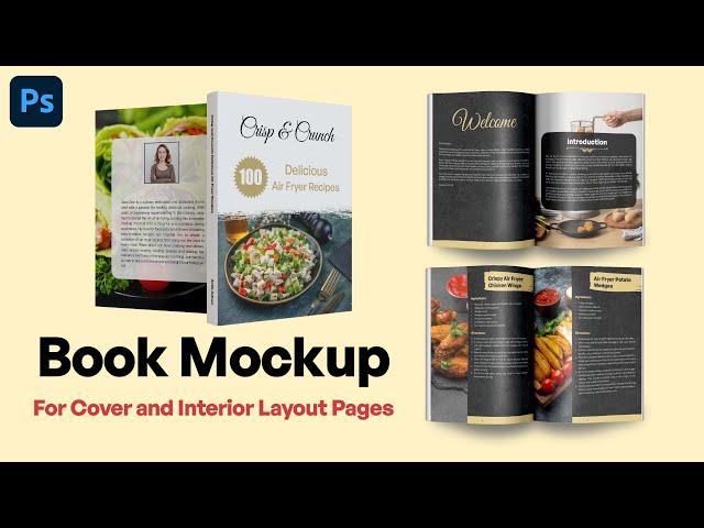 How to Make Book Cover and Open Book Mockup Using Adobe Photoshop | Book Mockup