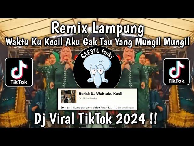 DJ WAKTU KU KECIL AKU GAK TAU YANG MUNGIL MUNGIL- DJ TEMBAK TEMBAK DOR DOR DOR REMIX LAMPUNG VIRAL !