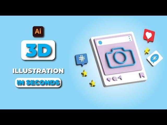 Make Your Own 3d Illustration In Second｜3D In Adobe Illustrator 2022