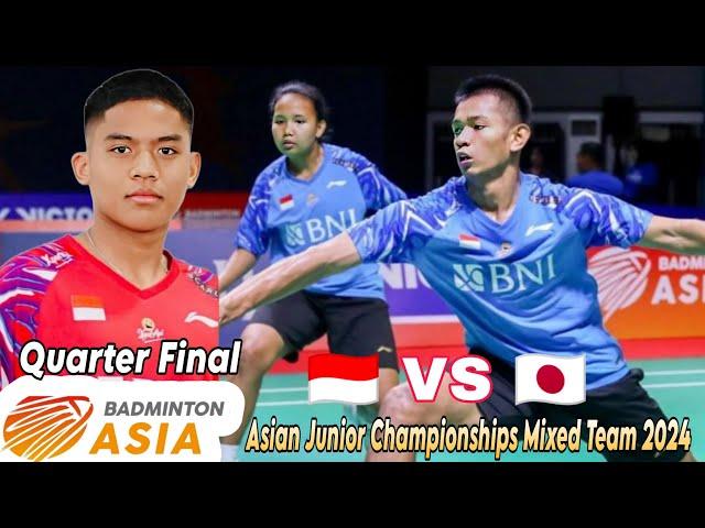 QF-Indonesia vs Japan || QF Asian Junior Championships Mixed Team 2024