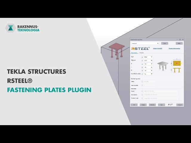 Tekla Structures - RSTEEL® Fastening plates plugin