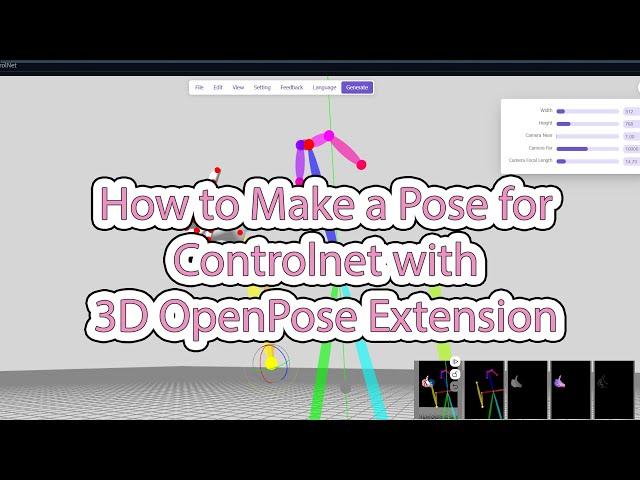 How to Make a Pose for Controlnet using Automatic1111 3D OpenPose Extension