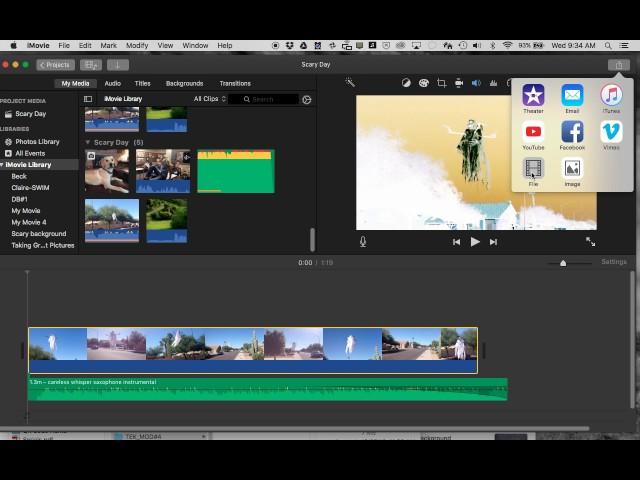 Exporting Your Project from iMovie (Version 10.1.8)