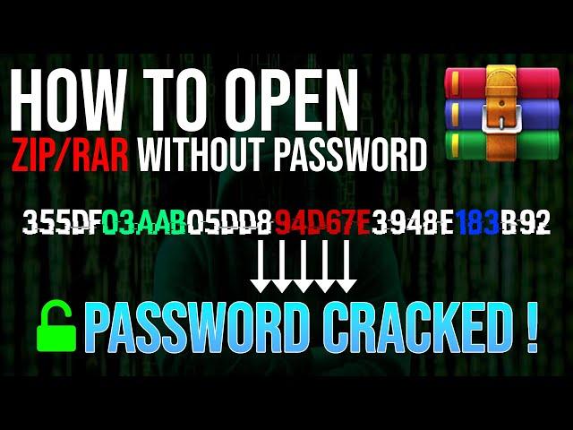 How to Open Zip Rar File Without Password Windows 10/11 | Bypass Zip/Rar Password for FREE 2022