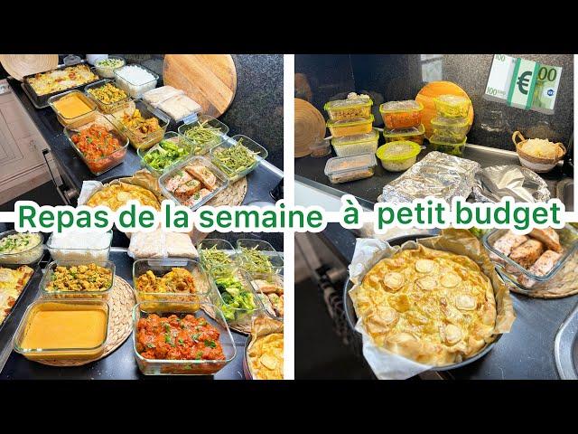 Mes repas de la semaine organisation batch cooking à petit budget 