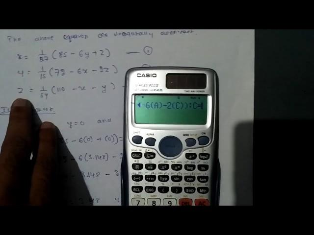 Solve Gauss-Seidel Method Using Calculator - Recursive Algorithm