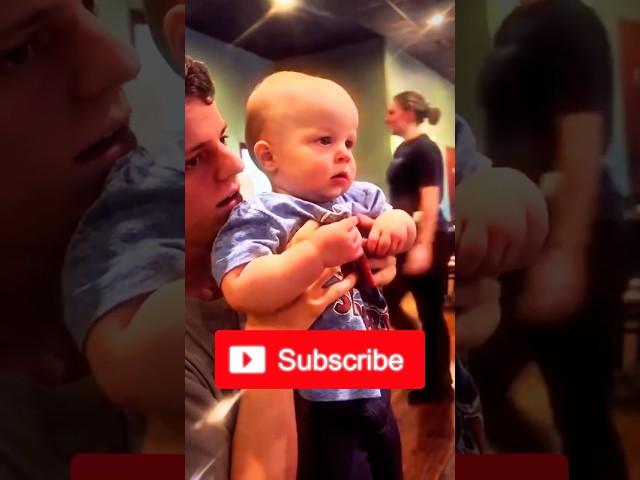 Baby’s HILARIOUS Reaction to Hibachi for the First Time! #shorts