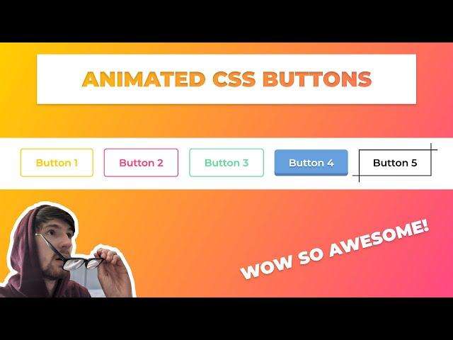 Awesome CSS Button Animations - Easy Beginner Friendly Tutorial