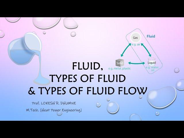 Fluid, Types of fluid & Types of fluid flow