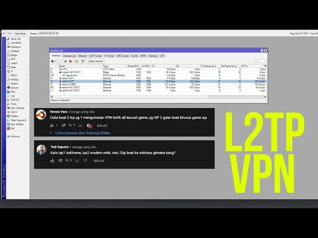 L2TP Mikrotik ke ISP Khusus pisah jalur
