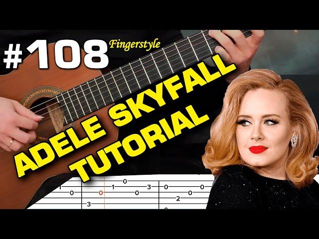 Adele Skyfall agent 007 acoustic guitar tutorial instrumental cover tabs guitarclub4you