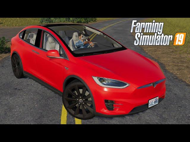 FS19 - Tesla Model X - CAR MOD DOWNLOAD LINK Farming Simulator 2019 #gaming #games #gameplay #tesla