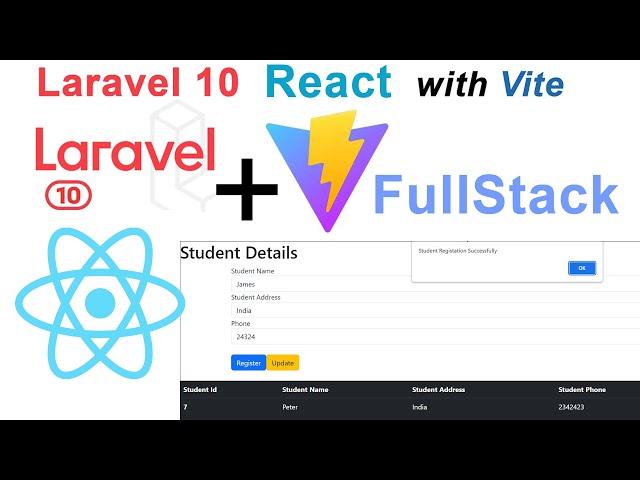 Laravel 10 React with Vite Full Stack