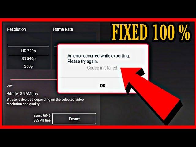 codec init failed kinemaster | codec init failed kinemaster diamond | codec init failed fix