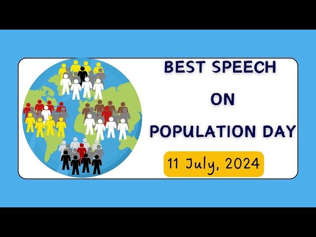 World Population Day 2024| World Population Day Speech| Speech on World Population Day in English