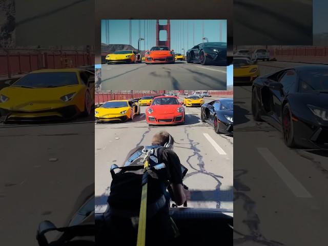 Filming my friends @Racexotics across the golden gate as we head down to car week 