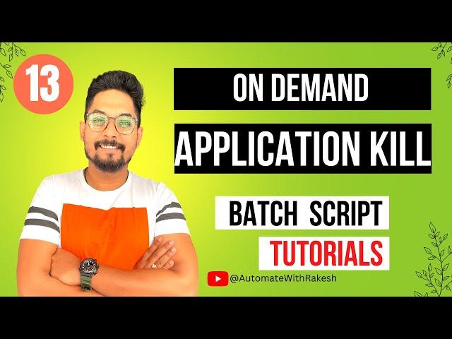 Batch Script to Kill Process