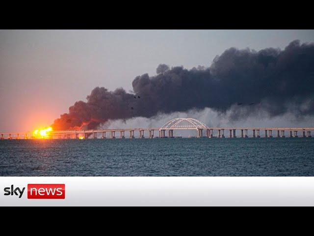Crimea bridge partially destroyed in explosion