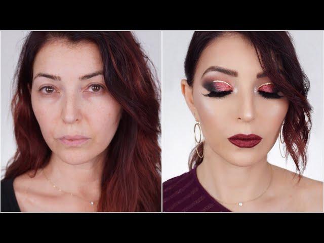 CRANBERRY CUT CREASE GLITTER SMOKEY EYES | PAULINA ALAIEV X SIGMA