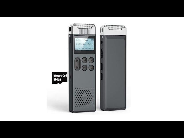 Review: 80GB Digital Voice Activated Recorder with Playback - Audio Voice Recorder