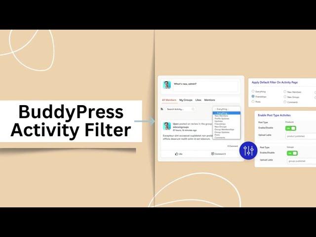 BuddyPress Activity Filter | WordPress Social Network 2024