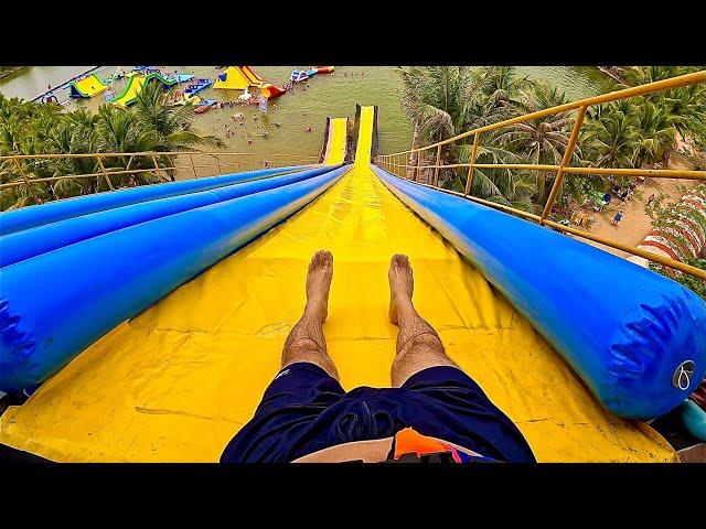 Slip & Fly Water Slide at Udon Waterworld Water park Thailand