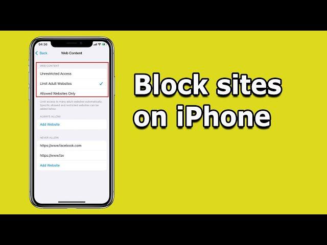 How to block websites on chrome or safari on iPhone | Open specific websites only