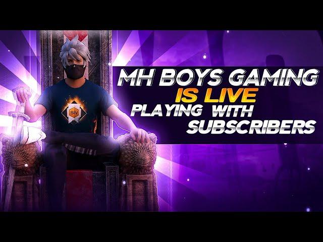 Rank Push With Subscribers  FF Live With MH KRISH ‍🩹️ #freefire #live #ajjubhai