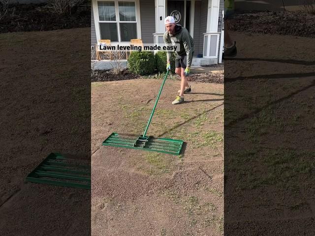 Smooth your BUMPY lawn easily with this lawn leveling rake #lawn #rake #level #diy #smooth