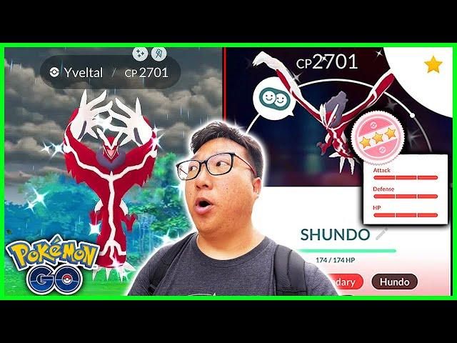 SHUNDO YVELTAL Caught on Raid Hour! - Pokemon GO