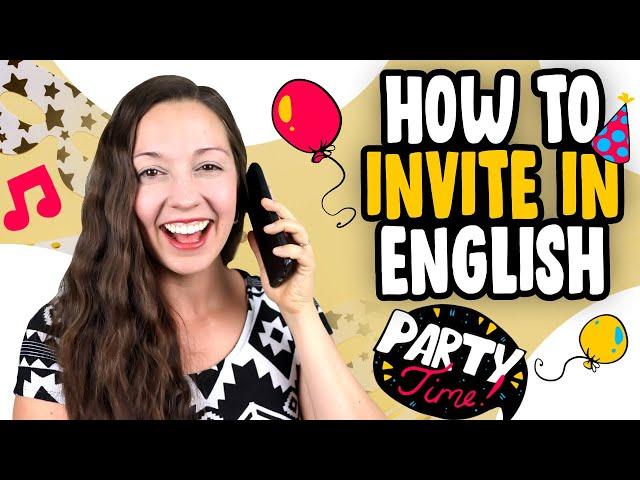 How to INVITE in English: Daily life English lesson