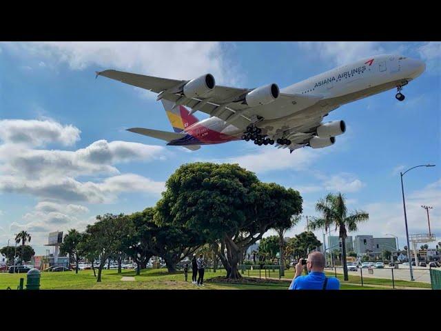 2 hours Los Angeles LAX Airport  Plane Spotting !  RUSH HOUR / Close up, Heavy landing/Take off