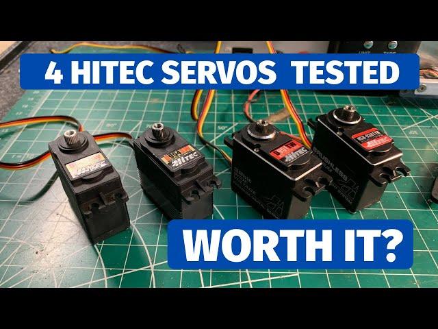 Hitec D645, HSB854, D951, HSB9381 Servo Test - servos torque tested