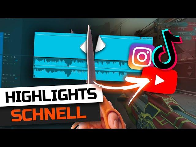 SCHNELL HIGHLIGHT Videos schneiden für Instagram TikTok und YouTube