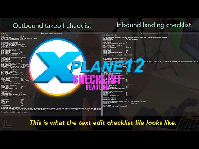 X-plane 12 Checklist feature tutorial