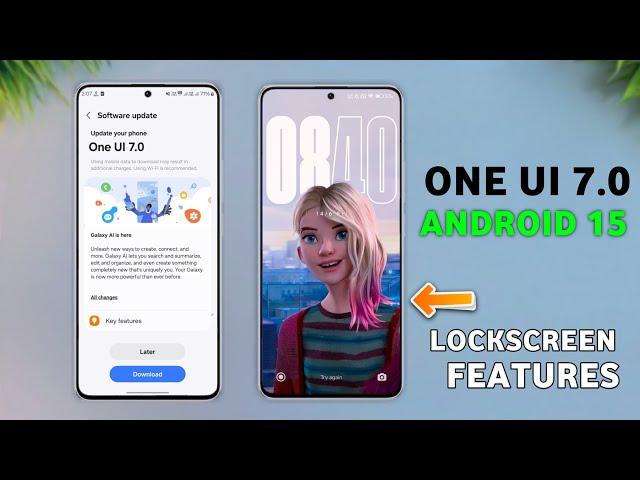 Samsung One Ui 7.0 Beta 1 : Lockscreen Customise  | Android 15 Update Features