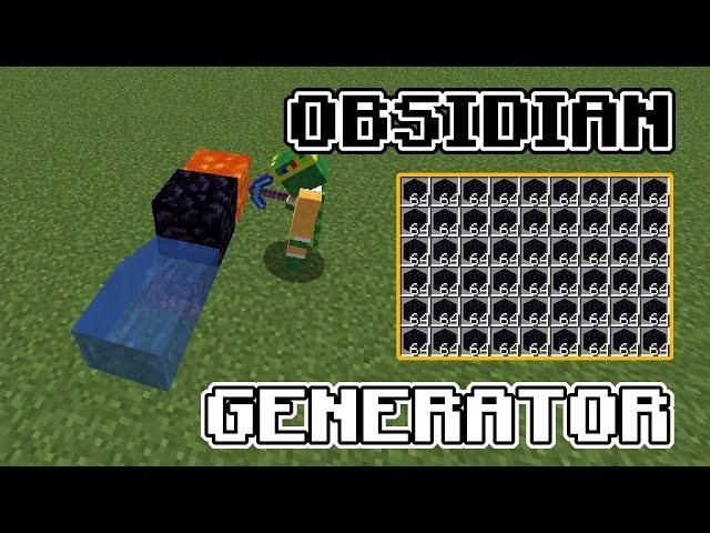 Minecraft BEST EASY OBSIDIAN FARM 1.21.4 - OBSIDIAN GENERATOR - Tutorial