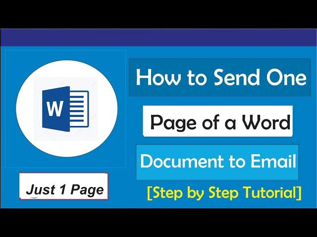 How to Send One Page of a Word Document to Email