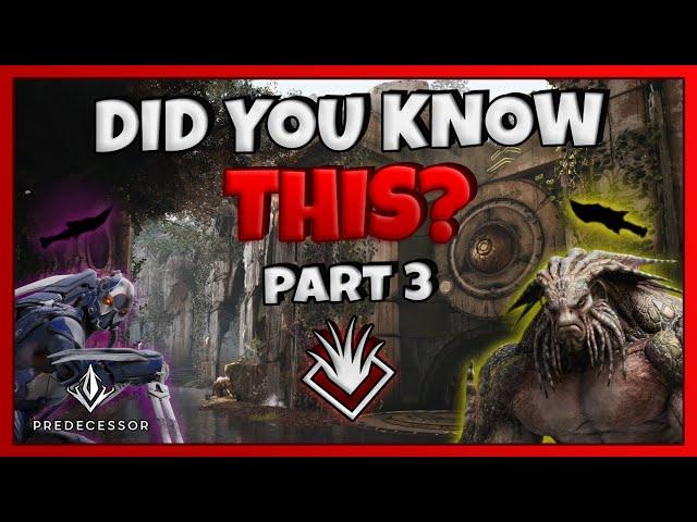 10 HIDDEN MECHANICS You Probably Don't Know About In PREDECESSOR | JUNGLER'S EDITION