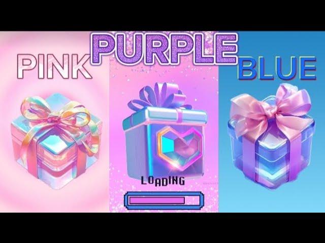 Pink Purple Blue #chooseyourgift #3giftbox #gift #quiz #challenge