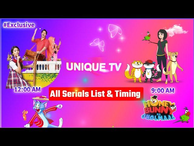 Unique TV cartoon & Serial list and timing | unique tv schedule | unique tv dd free dish 